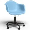 Bürostuhl mit Armlehnen - Drehstuhl mit Rollen - Weston Schwarz Gestell image 9