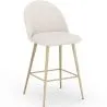 Hocker gepolstert mit Bouclé-Stoff - Skandinavisches Design - 66cm - Evelyne image 9