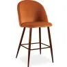 Samtgepolsterter Hocker - Skandinavisches Design - 66cm - Evelyne image 9