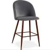 Samtgepolsterter Hocker - Skandinavisches Design - 66cm - Evelyne image 9