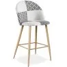 Patchwork-Polsterhocker - Skandinavischer Stil - Schwarz und Weiß - 66cm -  Evelyne image 9