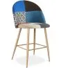 Gepolsterter Hocker im Patchwork-Stil - Skandinavischer Stil - 66cm - Evelyne image 9