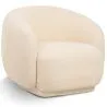 Gepolsterter Sessel aus Bouclé-Stoff - Gebogenes Design - Drisela image 9