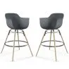 Barhocker - Skandinavisches Design - Holzbeine - 2er-Set - Nordika image 9