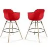 Barhocker - Skandinavisches Design - Holzbeine - 2er-Set - Nordika image 9