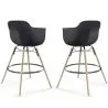 Barhocker - Skandinavisches Design - Holzbeine - 2er-Set - Nordika image 9