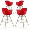 Barhocker - Skandinavisches Design - Holzbeine - 4er-Set - Nordika image 9