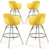 Barhocker - Skandinavisches Design - Holzbeine - 4er-Set - Nordika image 9
