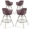 Barhocker - Skandinavisches Design - Holzbeine - 4er-Set - Nordika image 9