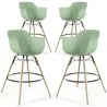 Barhocker - Skandinavisches Design - Holzbeine - 4er-Set - Nordika image 9
