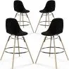 Barhocker - Skandinavisches Design - Holzbeine - 4er-Set - Skögur image 9