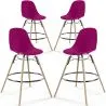 Barhocker - Skandinavisches Design - Holzbeine - 4er-Set - Skögur image 9