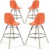 Barhocker - Skandinavisches Design - Holzbeine - 4er-Set - Skögur image 9
