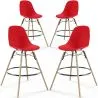 Barhocker - Skandinavisches Design - Holzbeine - 4er-Set - Skögur image 9