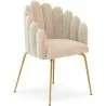 Glam Esstischstuhl im Muscheldesign aus Samt - Goldene Beine - Shell image 9