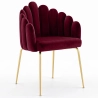 Glam Esstischstuhl im Muscheldesign aus Samt - Goldene Beine - Shell image 9