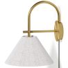 Vintage Goldene Wandleuchte mit Stecker und Schalter - Boly image 9