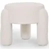 Hocker Gepolstert Mit Bouclé-Stoff In Off-White – Moderner Sitz Für Wohnzimmer Und Schlafzimmer - Boreta image 9