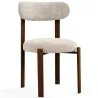 Esszimmerstuhl gepolstert in Chenille – Dunkle Holzoptik-Beine – Ergonomisches und modernes Design – Okare image 9