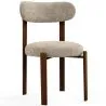 Esszimmerstuhl gepolstert in Chenille – Dunkle Holzoptik-Beine – Ergonomisches und modernes Design – Okare image 9