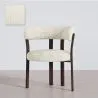 Wohnzimmer Sessel mit Armlehnen gepolstert in Chenille – Dunkle Holzoptik Beine – Ergonomisches und modernes Design – Okare image 9