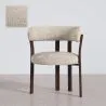 Wohnzimmer Sessel mit Armlehnen gepolstert in Chenille – Dunkle Holzoptik Beine – Ergonomisches und modernes Design – Okare image 9