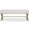 Bank Gepolstert Mit Samtstoff Und Gestell Aus Goldenem Metall - Vovi image 9