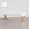 Bank Gepolstert Mit Samtstoff Und Gestell Aus Goldenem Metall - Vovi image 9