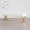 Bank Gepolstert Mit Samtstoff Und Gestell Aus Goldenem Metall - Vovi image 9