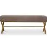 Bank Gepolstert Mit Samtstoff Und Gestell Aus Goldenem Metall - Vovi image 9