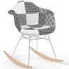 Schaukelstuhl Nordic-style Patchwork– Gepolstert in Stoff – Patchwork Sam  image 9