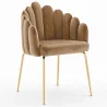 Glam Esstischstuhl im Muscheldesign aus Samt - Goldene Beine - Shell image 9