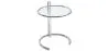 Verstellbarer runder Beistelltisch - Glas und Stahl - Lake image 9
