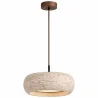 Pendelleuchte für die Decke – Holz & Travertin – Marguerite image 9