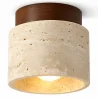 Deckenleuchte – Deckenbündig – Holz & Travertin – Léonie image 9