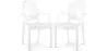 Set aus 2 transparenten Esszimmerstühlen - Armlehnen-Design - Louis XIV image 9