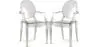 Set aus 2 transparenten Esszimmerstühlen - Armlehnen-Design - Louis XIV image 9