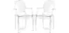Set aus 2 transparenten Esszimmerstühlen - Armlehnen-Design - Louis XIV image 9