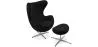 Fauteuil avec repose-pieds design en forme d'œuf - Revêtement en tissu - Brave image 9