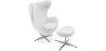 Fauteuil avec repose-pieds design en forme d'œuf - Revêtement en tissu - Brave image 9