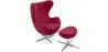 Fauteuil avec repose-pieds design en forme d'œuf - Revêtement en tissu - Brave image 9