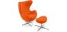 Fauteuil avec repose-pieds design en forme d'œuf - Revêtement en tissu - Brave image 9