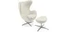 Fauteuil avec repose-pieds design en forme d'œuf - Revêtement en tissu - Brave image 9