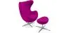 Fauteuil avec repose-pieds design en forme d'œuf - Revêtement en tissu - Brave image 9