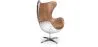 Design-Sessel mit Armlehnen - Ei-Design - Leder und Metall - Cocoon image 9