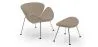 Designer Sessel mit Fußstütze - Bezug aus Leder - Chunk image 9
