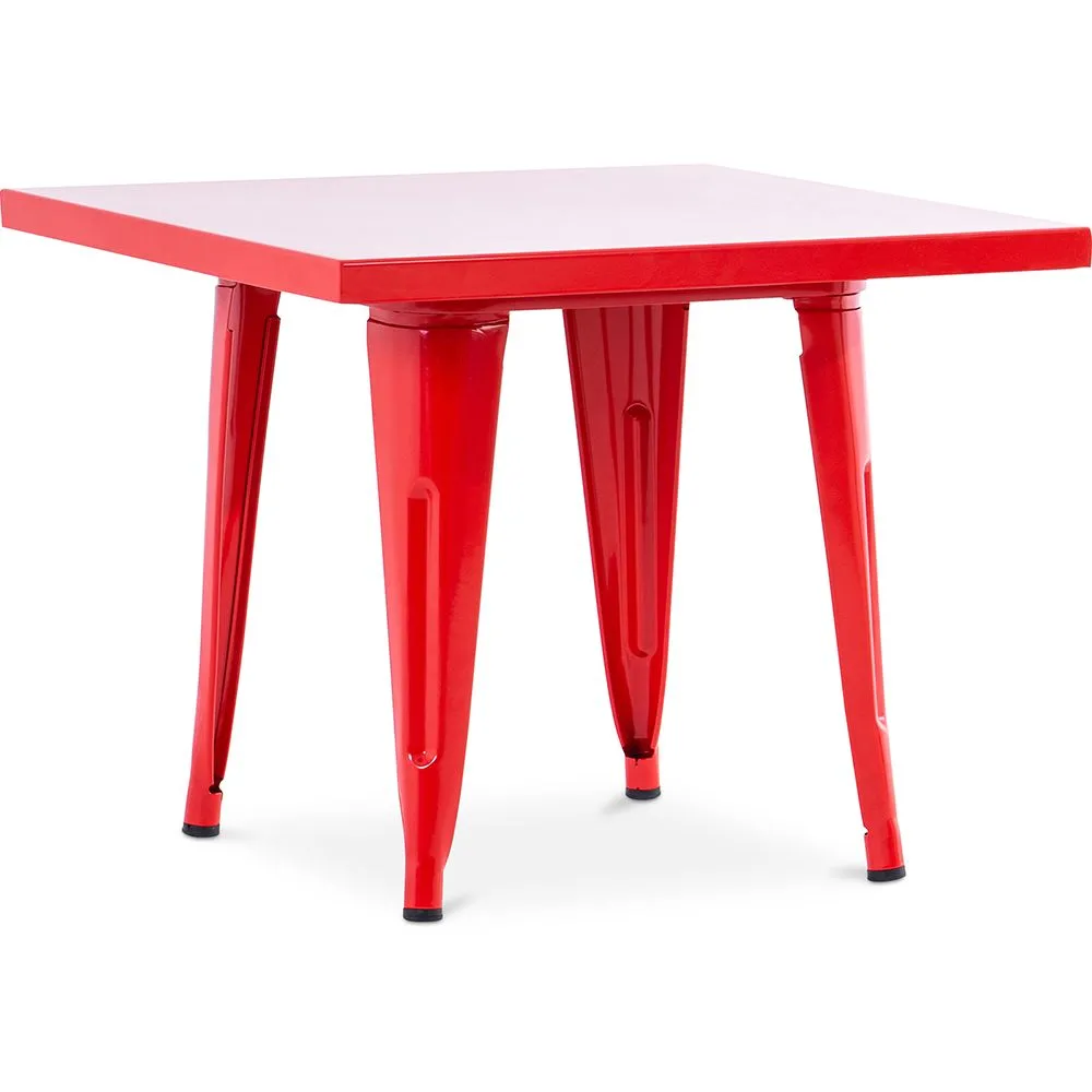 Quadratischer Kindertisch - Industriell - Metall - 60cm - Stylix image 8