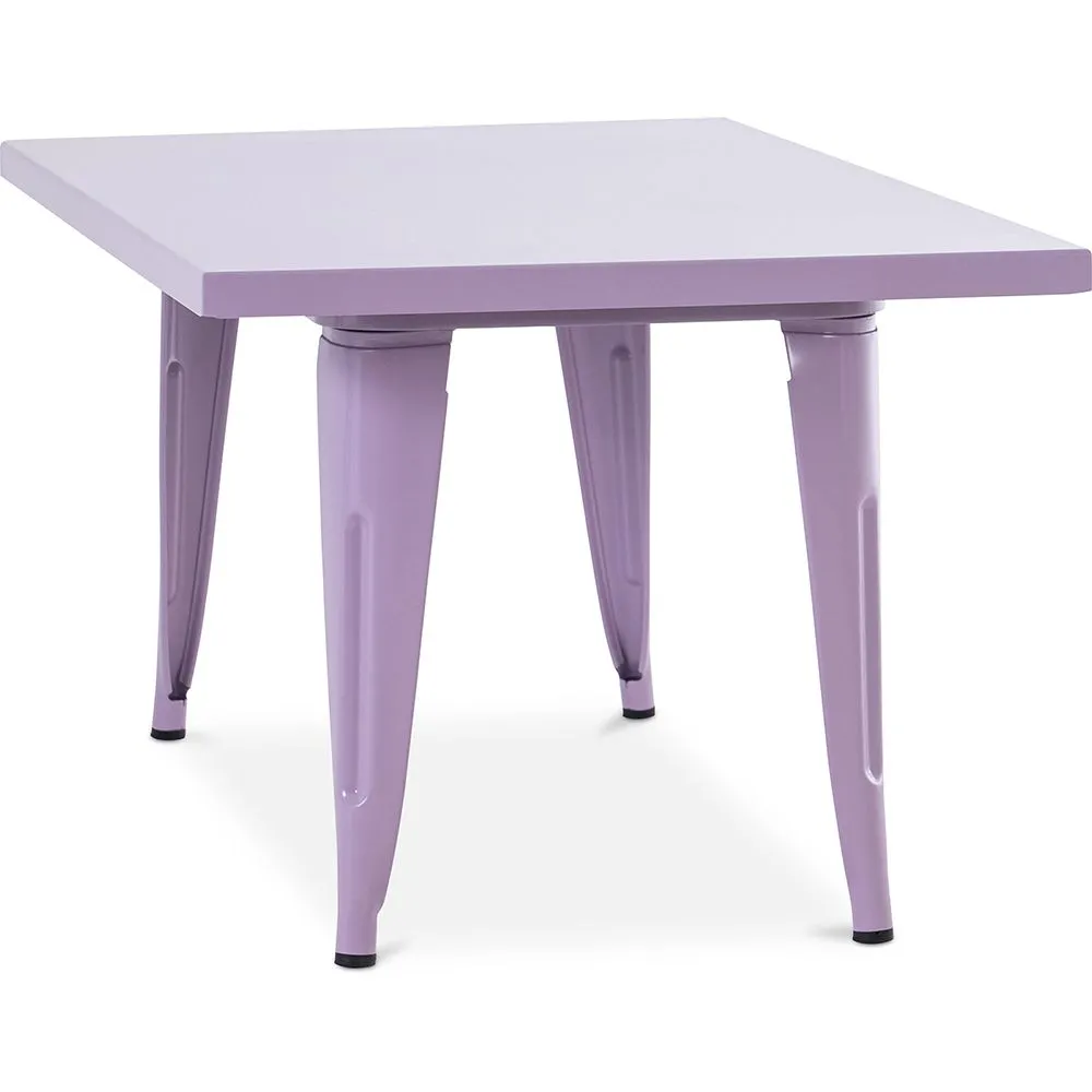Quadratischer Kindertisch - Industriell - Metall - 60cm - Stylix image 8