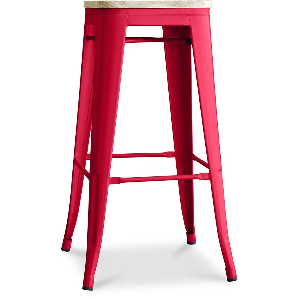 Barhocker - Industriedesign - Stahl & Holz - 76cm - Stylix image 8
