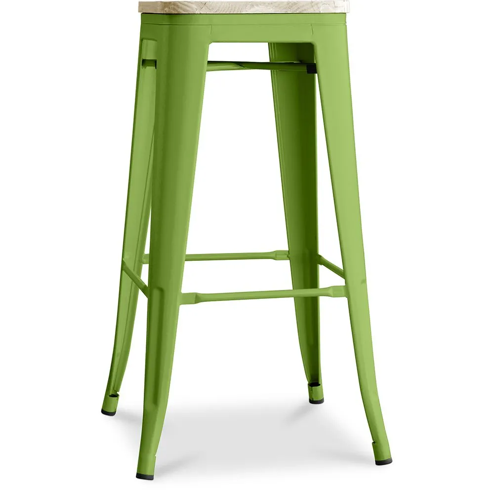 Barhocker - Industriedesign - Stahl & Holz - 76cm - Stylix image 8